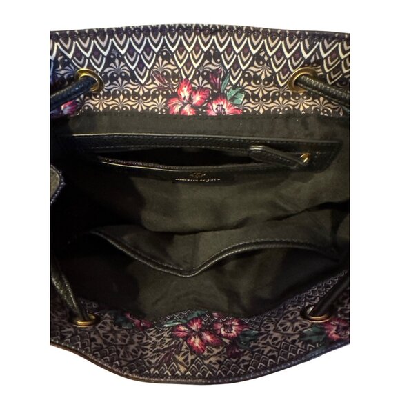 Nanette Lepore Black Faux Leather Backpack Purse Tote Convertible Bag Women's - Picture 8 of 12